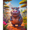 super cute african animals– Hippo