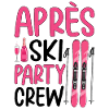 Équipe de fête après ski