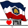 Flag Utah heart UTAH