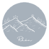 Rhön Berglandschaft Linienstil