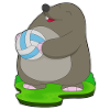 Mole Volleyball Player Volleyball
