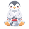 Judo Penguin Meditation Masterful
