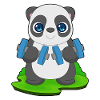 Panda Bodybuilder Dumbbell Bodybuilding