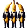 Bananen im Smoking