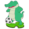 Crocodile Soccer Player Soccer