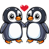 Pingouin Couple Saint-Valentin