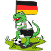 Germany Flag Dinosaur Rex Football