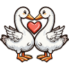 Goose Couple Valentine's Day