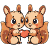 Squirrel Couple Valentine's Day