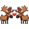 Moose Couple Valentine's Day