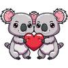 Koala Couple Saint-Valentin