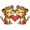 Couple léopard Saint-Valentin