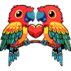 Parrot Couple Valentine's Day