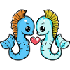 Hippocampe Couple Saint-Valentin