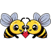 Couple d’abeilles Saint-Valentin