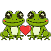 Grenouille Couple Saint-Valentin
