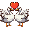 Gans Paar Herz