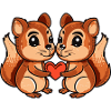 Squirrel Couple Heart
