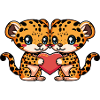 Leopard Couple Heart