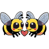 Bee Couple Heart