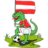 Austria Flag Dinosaur Rex Football