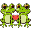 Frosch Paar Herz