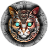 Steampunk retro style Cat