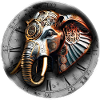 Steampunk retro style Elephant