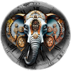 Steampunk retro style Elephant