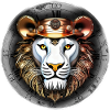 Steampunk retro style Lion