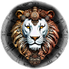 Steampunk retro style Lion