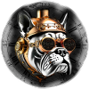Steampunk retro style Bulldog