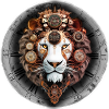 Steampunk retro style Lion