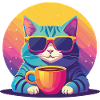 Cool Cat Coffee Vibes