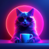 Kaffeekatze mit Stil