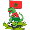 Marokko Flagge Dinosaurier Rex Fußball 
