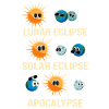 Funny moon and solar eclipse