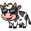Coole Kuh Mit Sonnenbrille