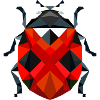 Stylish Polygonal Ladybug Illustration