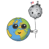 Earth with a Moon Balloon