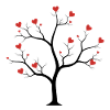 tree with hearts