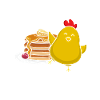 Pancake Chicks Funny Breakfast Delight