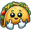 Cute Taco Cartoon Mexican Cuisine