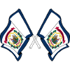 Two flags crossed West Virginia