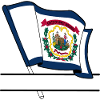 Flag West Virginia text banner