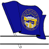 Flag Nebraska text banner