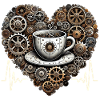 Kaffee Herzschlag Steampunk