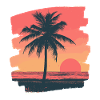 Palm Tree Sunset