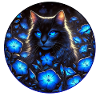 Brightly beautiful cat