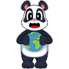 Globe terrestre panda